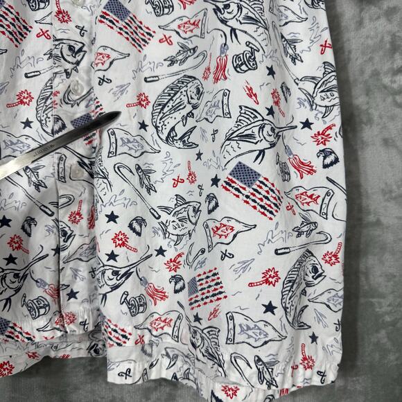 Columbia PFG‎ Vented SS Shirt Mens 2XL Printed USA Flag - Picture 4 of 13